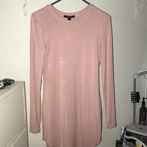 NEVER WORN. Blush colored body con mini dress.